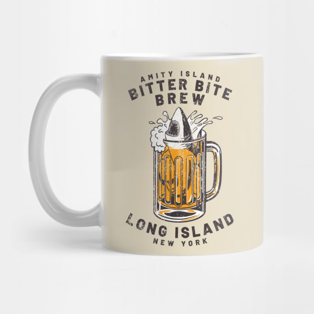 Amity Island - Long Island, NY Bitter Brew Bite Shark Beer by Contentarama